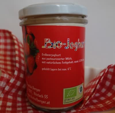 Bio Fruchtjoghurt Erdbeere von Biohof Berger